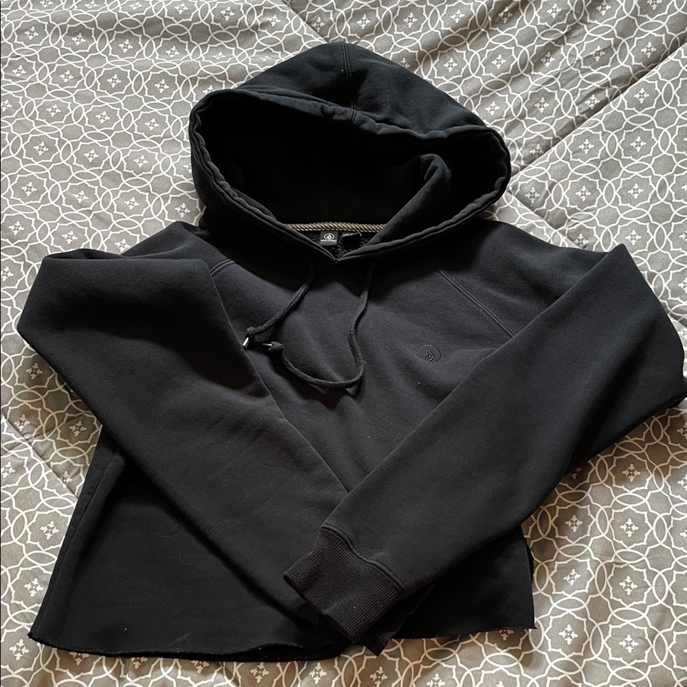 Volcom Black and Gray Hooded Sweatshirt